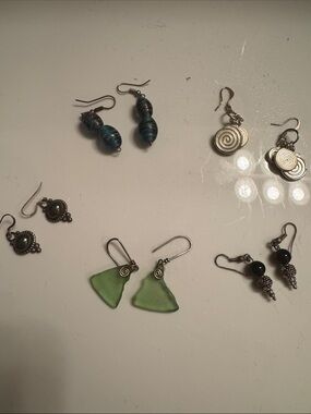 FIVE pairs of  Drop Earrings - Unbranded